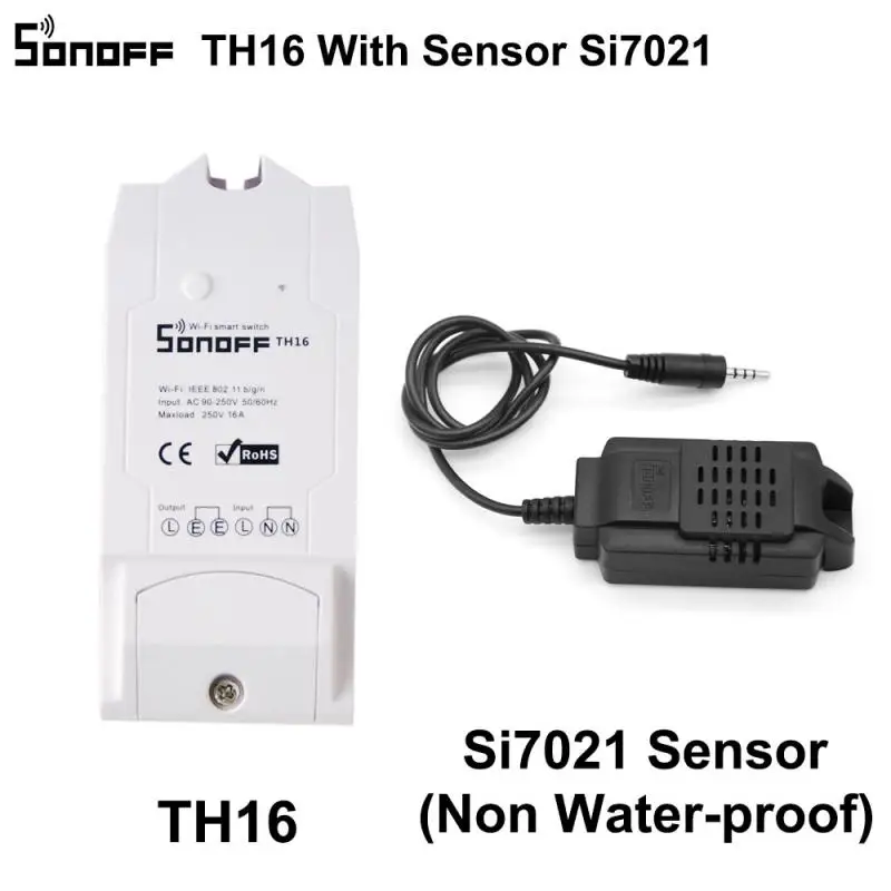 Датчик влажности SONOFF TH16 беспроводной с Wi Fi и управлением через