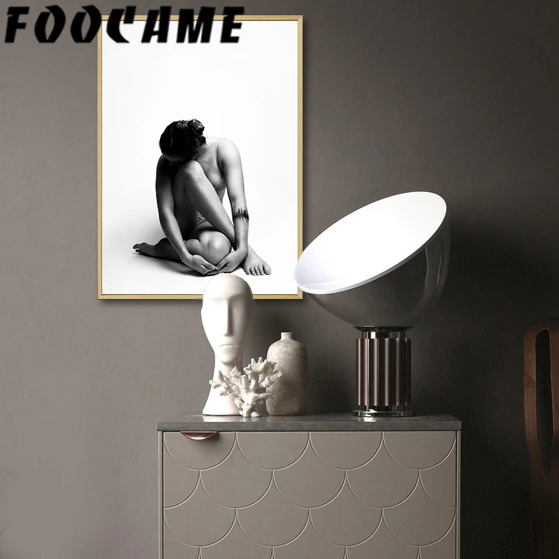 Сексуальная девушка модель скандинавский постер холст картина фотография