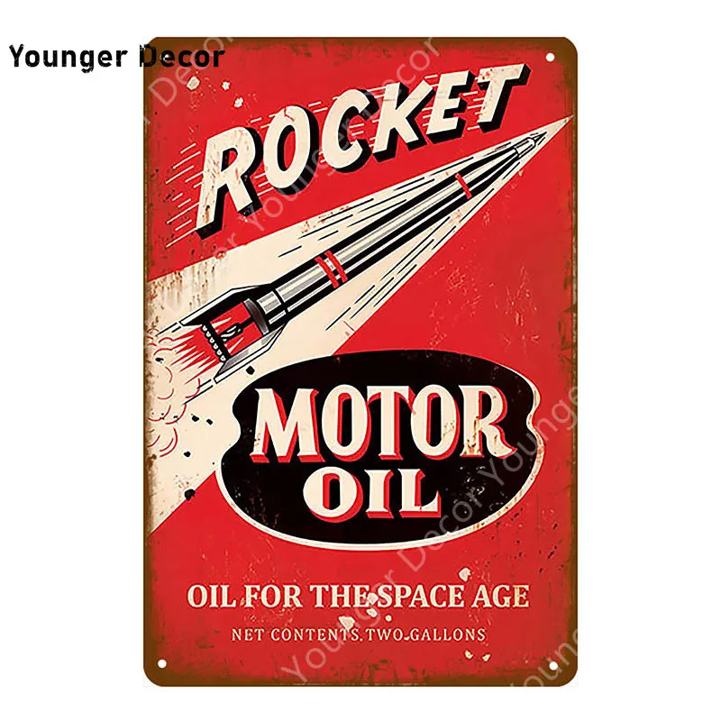 Gilmore бензиновый Декор Esso Castrol Texaco Rocket Motor Oil винтажный металлический постер для паба бара гаража табличка Ретро жестяная вывеска YI-089