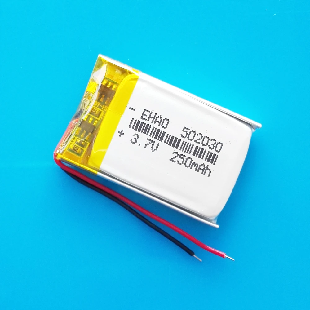 Литий-полимерный аккумулятор 3 7 в 250 мАч перезаряжаемый литий-полимерный 502030