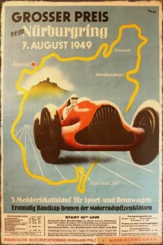 

Nurburgring Advert Retro Vintage style Metal Sign Man Cave Garage racing