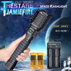 JamieFire LED Вспышка мощный фонарь яркий фонарь тактический охотничий масштабируемый 26650 Кемпинг USB Перезаряжаемый фонарь