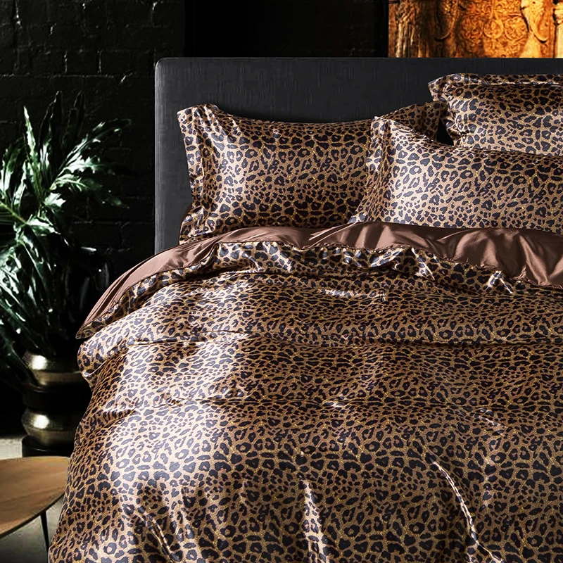 Роскошный брендовый Комплект постельного белья сатиновый Шелковый комплект