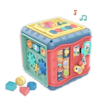 baby toys six sided drum box baby pat drum body puzzle early education 0 1 years old learning hand pat stacking blocks toys