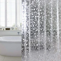 new 3d eva fashion semi transparent waterproof shower curtain cobblestone pattern shower curtains for bathroom home hotel