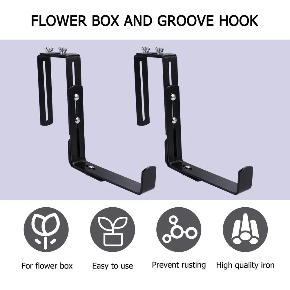

2Pcs Iron Bracket for Holding Planters Flower Pots Balcony Decor DIY Accessories