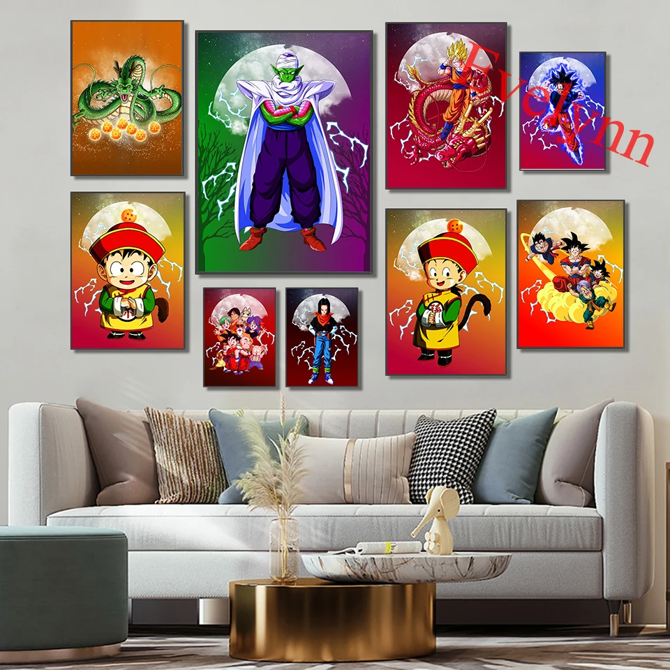 

Japanese Anime Dragon Ball Super Goku Poster Modern Living Room Decor Canva Nordic Wall Art Print Cartoon Children Room Decor