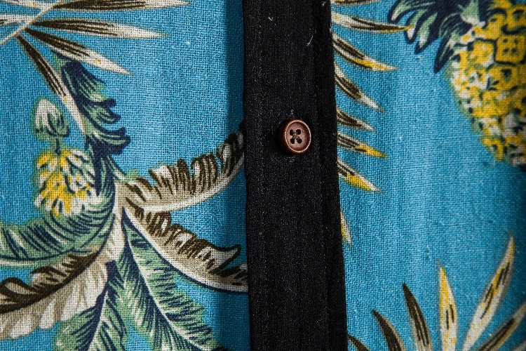 

Loldeal Fashionable Short-sleeved Shirt Men Hawaii Beach Cotton and Linen Comfortable Buttons