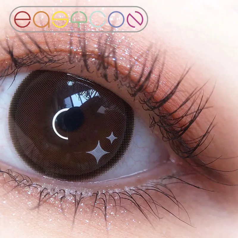 

EASYCON little stars Colored Contact Lenses for Eyes Cosmetic Eye Color Beauty Pupil 2pcs/pair Degree optional prescription