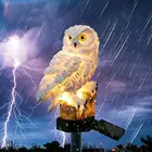 Садовые фонари на солнечных батареях напольная декоративная Смола Сова Солнечный светодиодный свет с Кола Водонепроницаемый освещение ночные светильники для лужайки путь