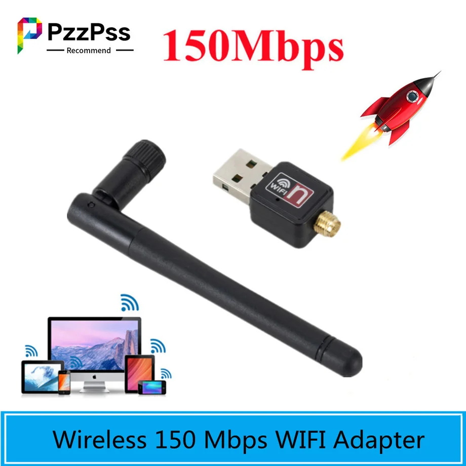 PzzPss Беспроводной Wi-Fi адаптер 150 Мбит/с USB2.0 WIFI беспроводная сетевая карта Wi-Fi беспроводной адаптер беспроводной USB Wi-Fi адаптер приемник