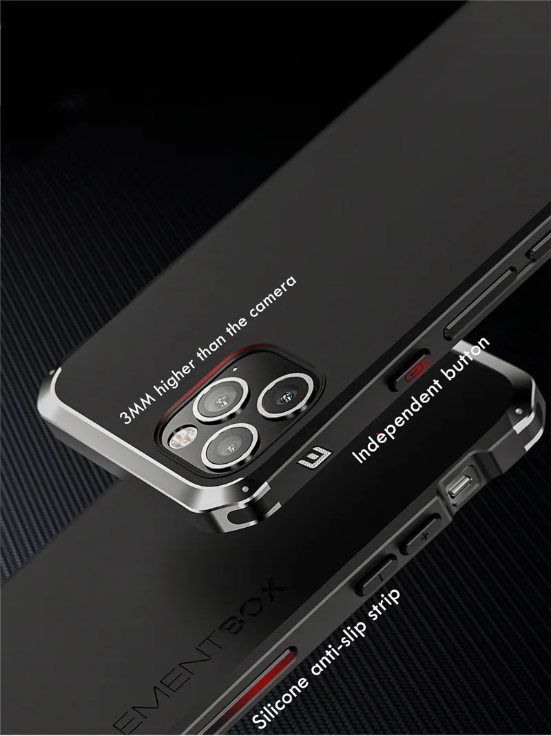 

Armor Aluminum Metal case For iPhone 12 11 Pro Max Shockproof Back Cover for iphone 12 Pro XS MAX XR 6 6s 7 8 Plus X Back Coques