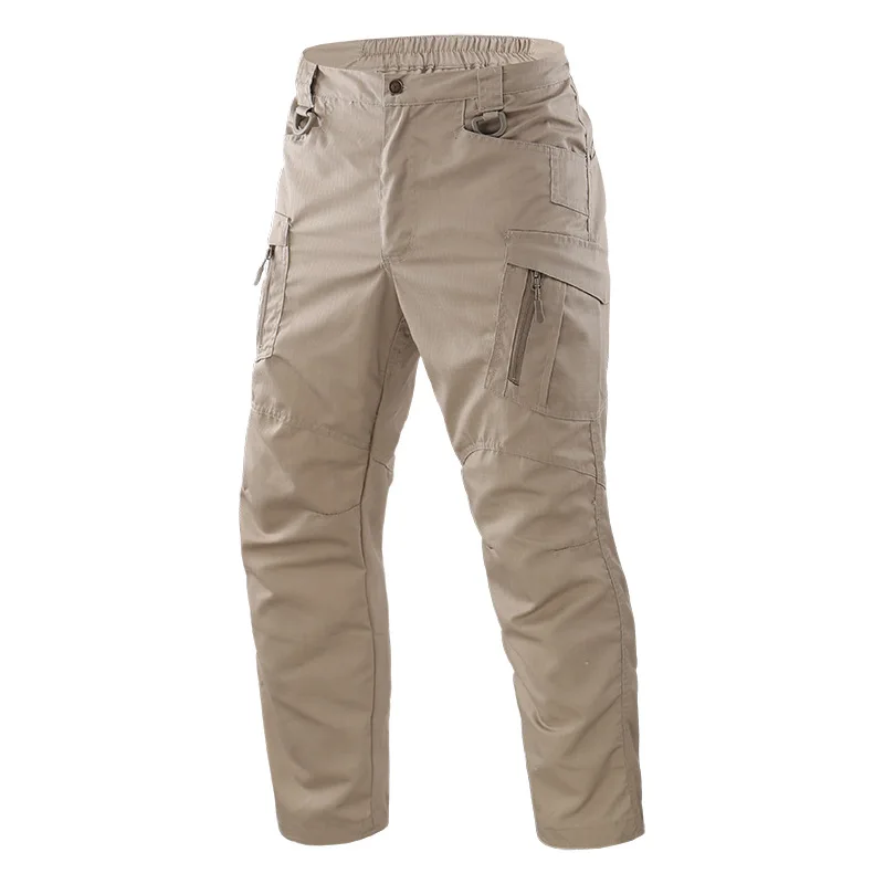 Light Khaki 5XL летние тонкие дышащие камуфляжные тактические тренировочные штаны для мужчин, для спорта на открытом воздухе, походов, альпинизма, износостойкие быстросохнущие брюки - Цвет: Light Khaki