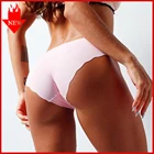 Женское сексуальное бесшовное нижнее белье, шелковые трусы, женские спортивные трусики с заниженной талией для фитнеса, Женские однотонные трусики для спортзала и йоги