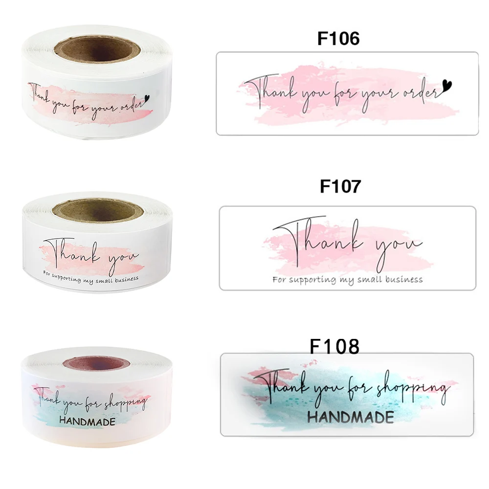 

120pcs Thank You For Your Order Stickers Paper Thank You For Supporting My Small Business Label Stickers For Packaging Box