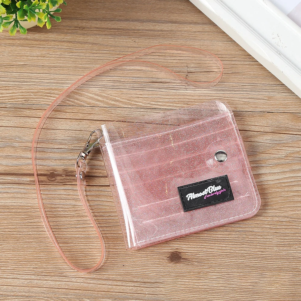 

New Transparent Wallets Mini Coin Purse Fashion Small Bag Womens Solid Color Jelly Card Wallet Sac Pochette Hot