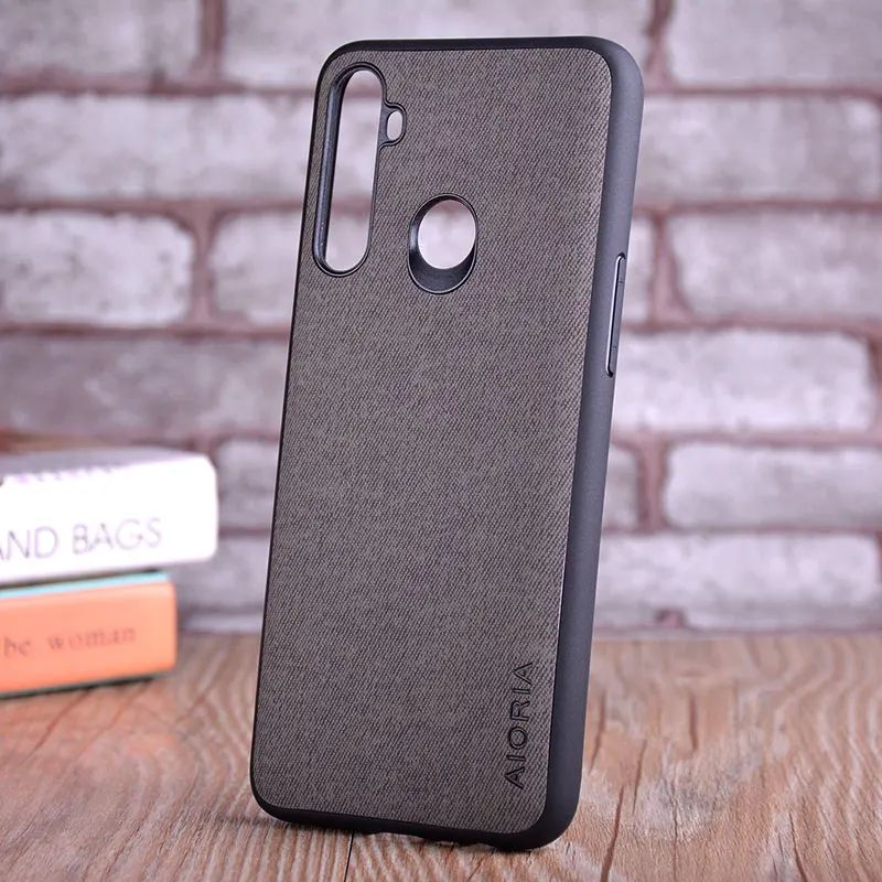 case for oppo realme 5 5 pro coque luxury textile leather skin soft tpu hard pc phone cover for oppo realme 5 5 pro case funda free global shipping