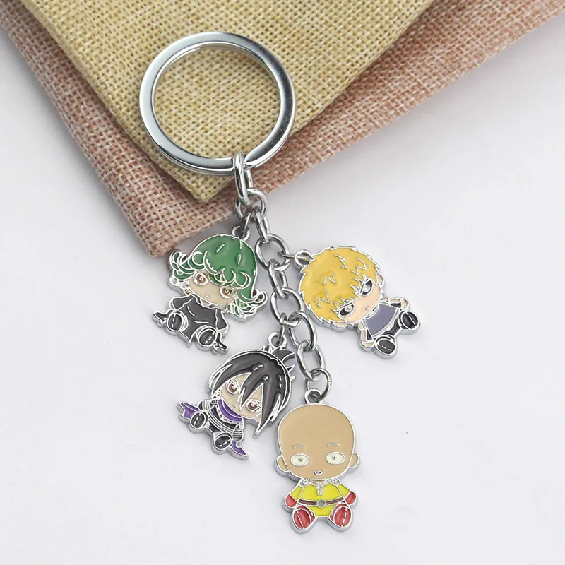 

New Style Animation One Punch-Man Key Chain Exquisite Handmade Saitama Keychain Colorful Character Pendant Keyring Gift
