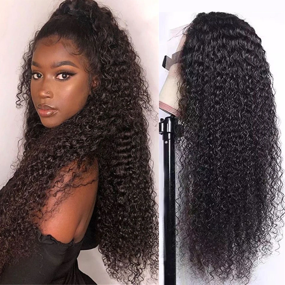 

Lace Front Human Hair Wigs Brazilian Curly Wave Wig For Black Women Curly Human Hair Wigs Pre Plucked Frontal Wig With Baby Hair