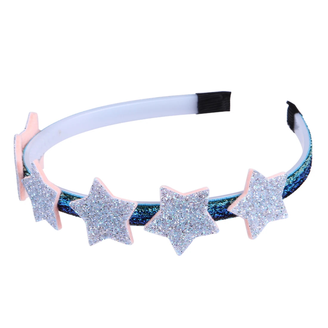 glitter-4 1 шт., новинка, детские пластиковые повязки для волос, повязка на голову с блестками, градиентный цвет, с узором в виде сердца и звезды, повязки на голову для девочек - Цвет: glitter-4