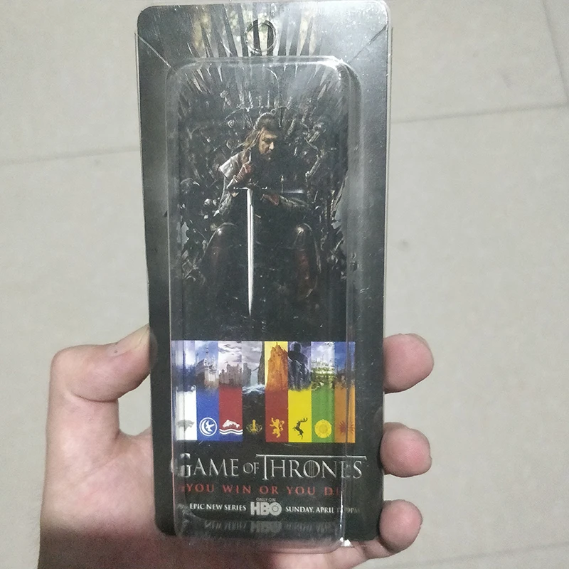 packing box Игра престолов House Stark Baratheon Lannister Targaryen Arryn Tully Martell Tyrell Greyjoy брелок для ключей со значком - Цвет: packing box