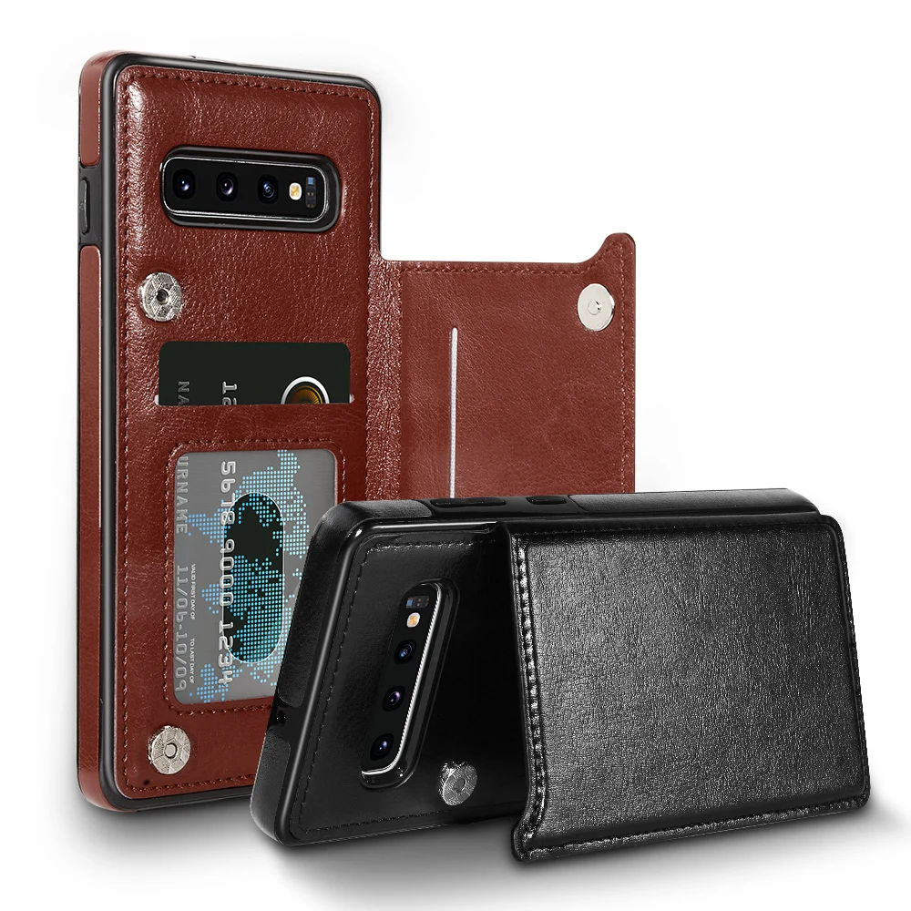 Роскошный кожаный чехол-бумажник KISSCASE для samsung Note 10 9 S10 S10E Plus защитный чехол с