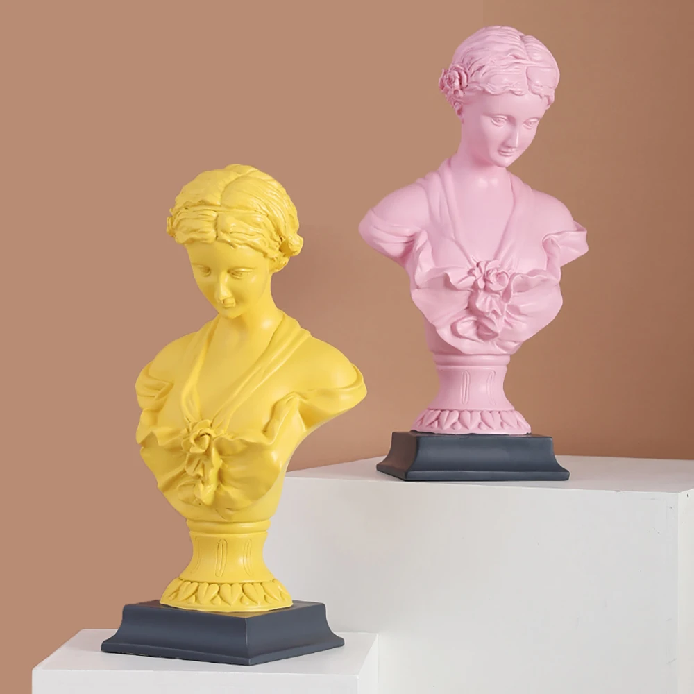 

People Resin Statue Modern Abstract Art Sculpture Mini Bust Figurine For Home Decoration Living Room Decor Ornament Accessories