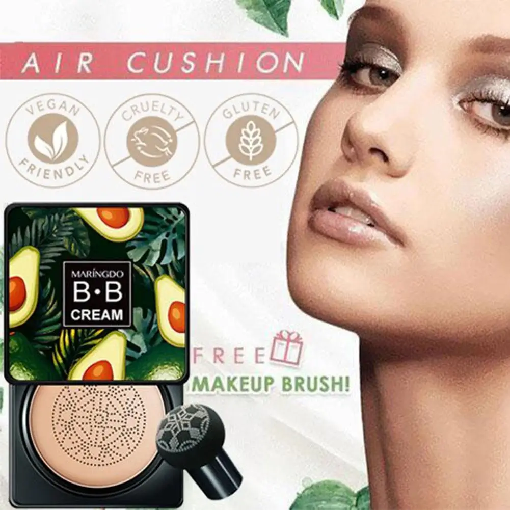 

1pcs Nude Makeup Bb Air Cushion 20g Mushroom Puff Oil-control Segregation Foundation Moisturizer Product Makeup Frost Conce C6U6