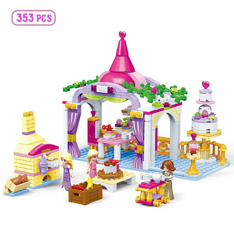 

Gudi Girl Series Castle Garden Ship Studio Baking Model Building Blocks Compatible Friends for Girls Bricks Doll Toys