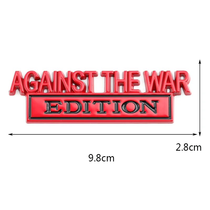 Автомобильный стикер "Против войны" для VW Golf 4 Ford Focus 3 Toyota Auris Seat Exeo Bmw E46 и других.