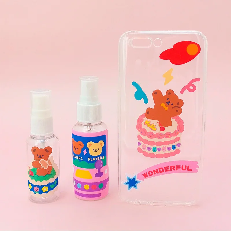 Декоративная наклейка в виде медведя торта милые этикетки с уплотнением для