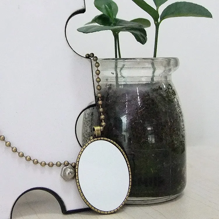 Бесплатная доставка нестандартная Сублимация пустые бронзовые ожерелья