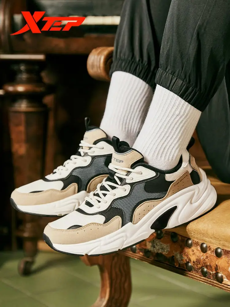 Xtep Для мужчин Повседневное обуви Водонепроницаемый громоздкие кроссовки