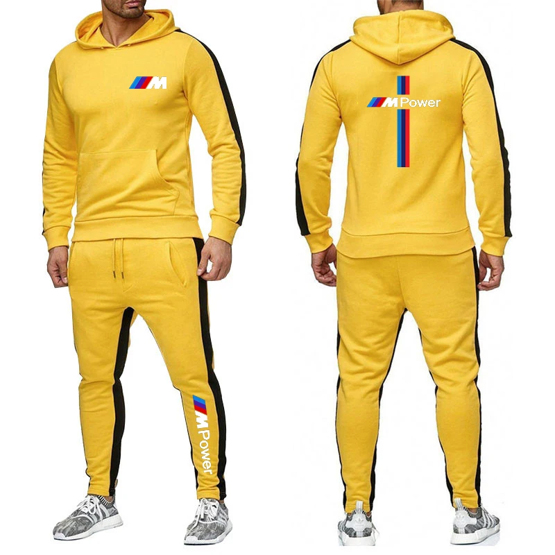 

2020 BMW car logo sweatshirt hoodie sweatpants casual custom pullover suit clothes cotton solid color trousers