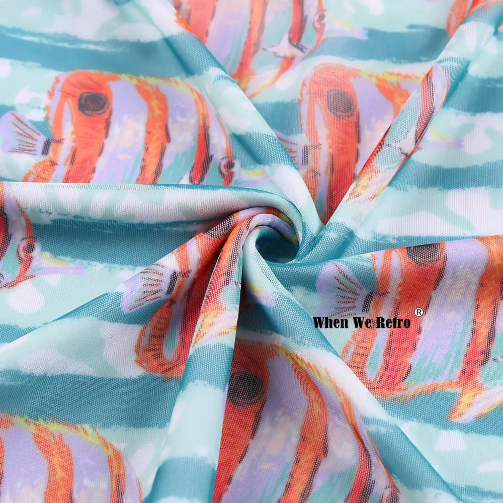 

Plus Size Mesh Cute Kawaii Clothes Y2K Mini Skirt SS0014 Fish Printed Short Sexy Mini Summer Holiday Party Beach Skirt
