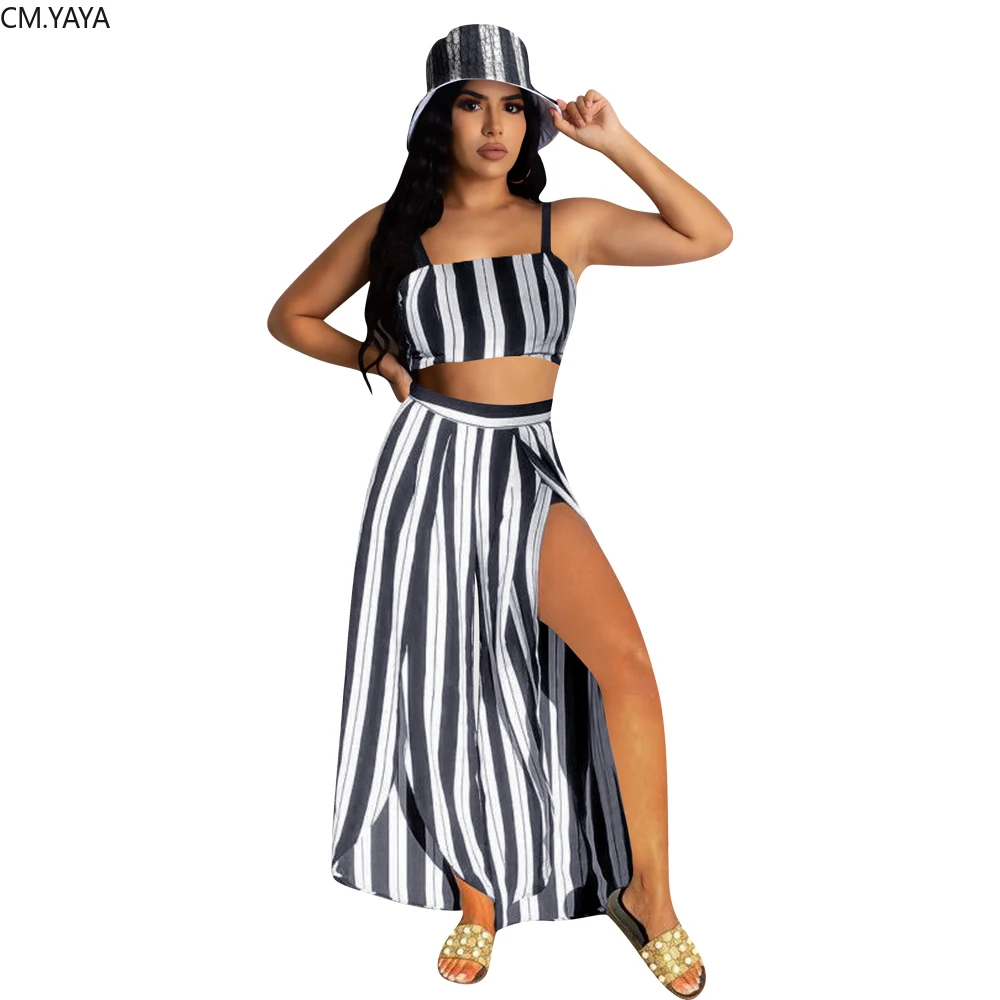 Женский спортивный костюм из двух предметов футболка в полоску без рукавов и