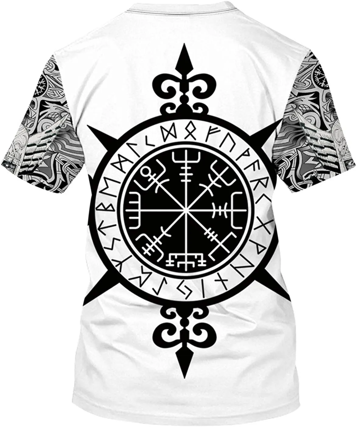 

Men's Viking T-shirt top novel 3D printing Nordic mythology pullover T-shirt