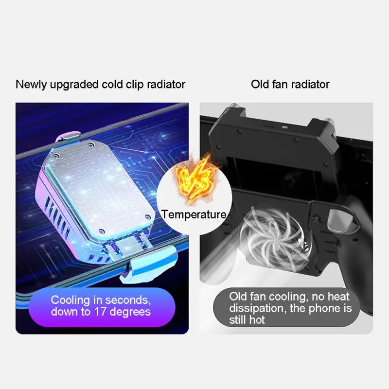 

Semiconductor Cold Clip Mobile Phone Radiator Portable Freezing Cooling Artifact Black telefoon radiator Interface USB