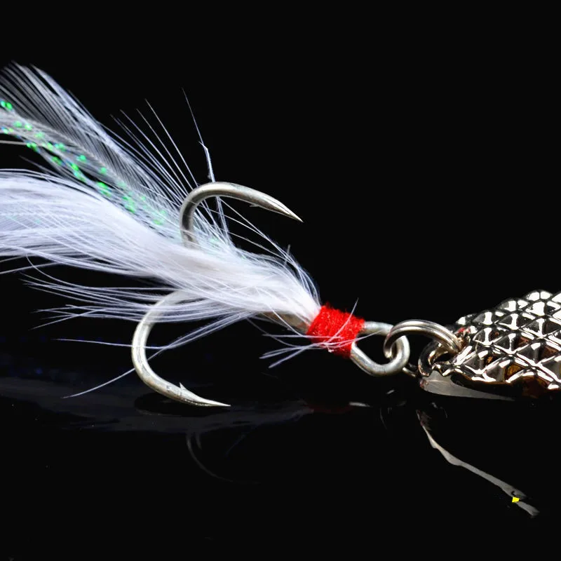 1 шт. металлическая Спиннер ложка рыболовная приманка 5g 10 г золото серебро