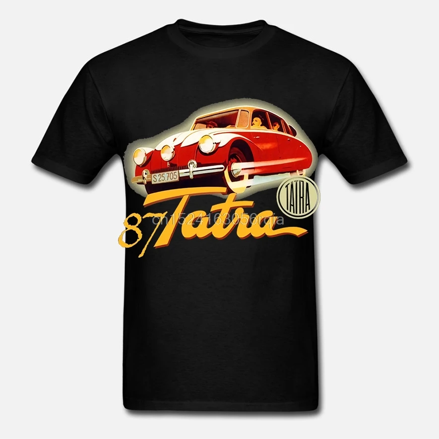Мужская черная футболка с коротким рукавом Tatra 87 Auto Art Deco | одежда