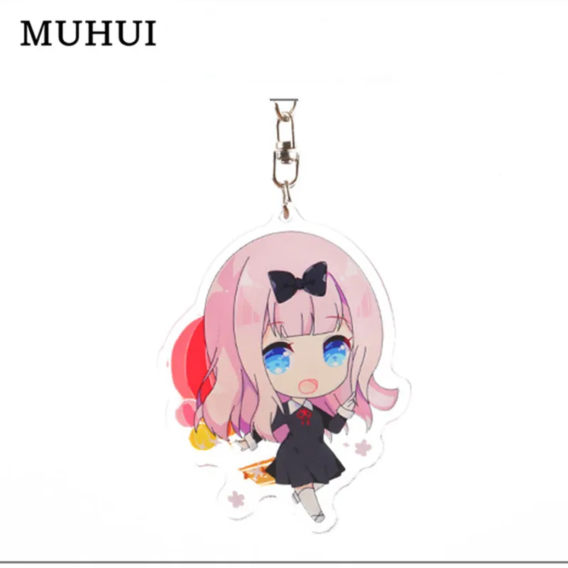 

Anime Kaguya-sama: Love Is War Keychain Fujiwara Chika Shinomiya Kaguya Key chain Acrylic Keyring Women Bag Jewelry Gift llavero