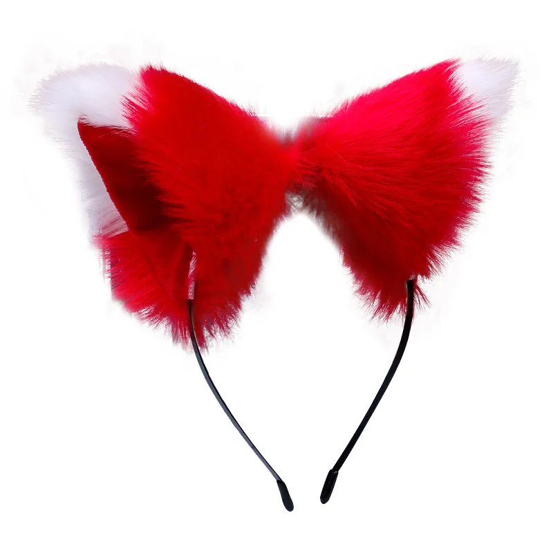 

Hand made wolf cat ears headband lolita simulation fox anime ears kc Hair accessories three-dimensional headband