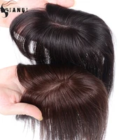 dianqi long straight topper hair synthetic clip in hairpieces for women pure color women wigs with middle part bangs