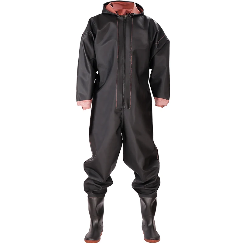 Резиновые штаны от дождя d сиамские утепленные износостойкие водонепроницаемые