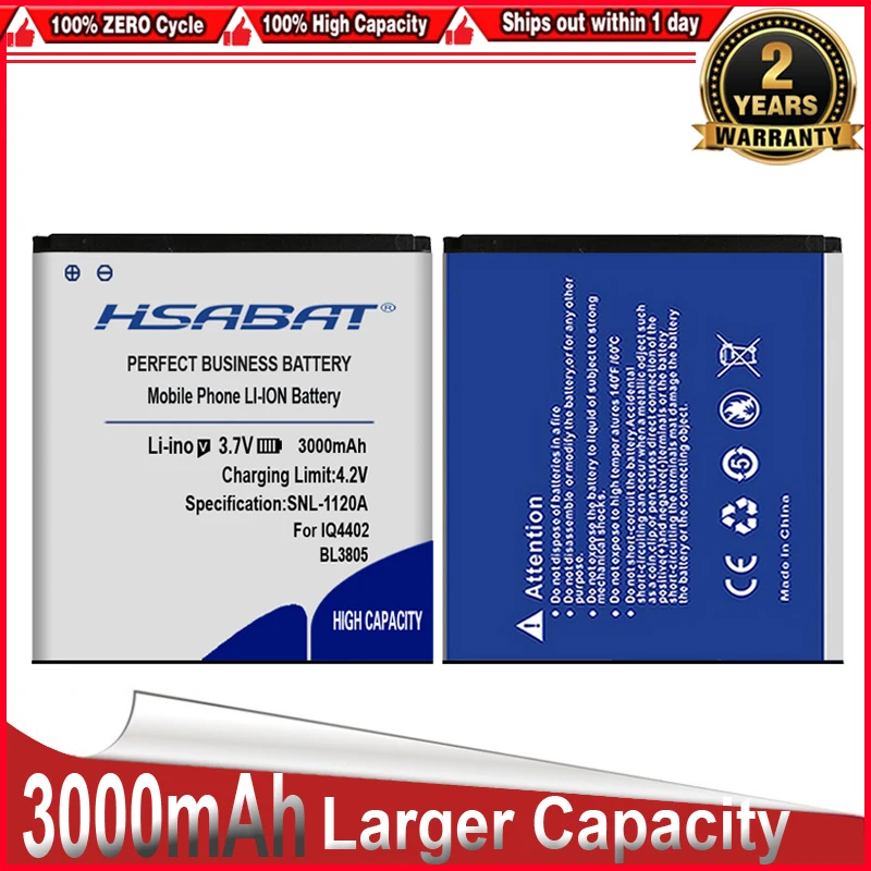 Аккумулятор HSABAT 3000 мАч для Fly IQ4404 IQ4402 IQ 4404 BL3805|battery for|battery for fly2200mah battery |