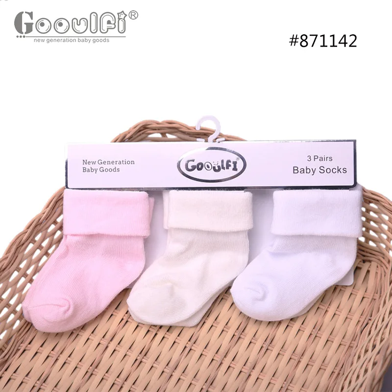 3 пары/партия Детские однотонные носки | Детская одежда и обувь