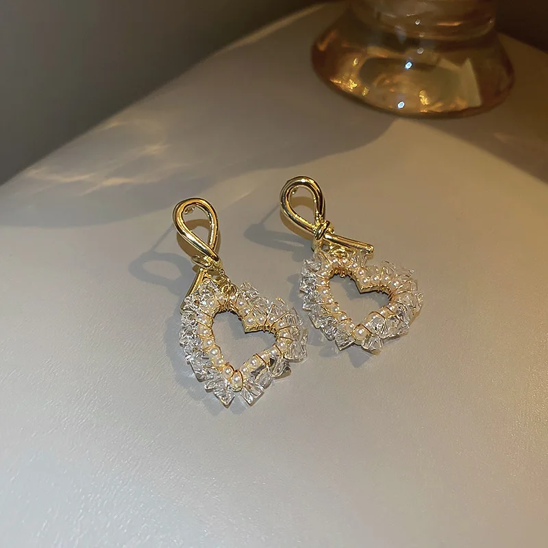 

Женские серьги-подвески с кристаллами, в Корейском стиле