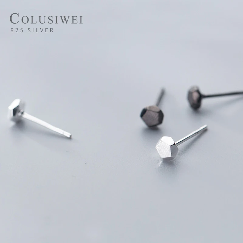 Colusiwei Аутентичные стерлингового серебра 925 простой пятиугольник миниатюрные