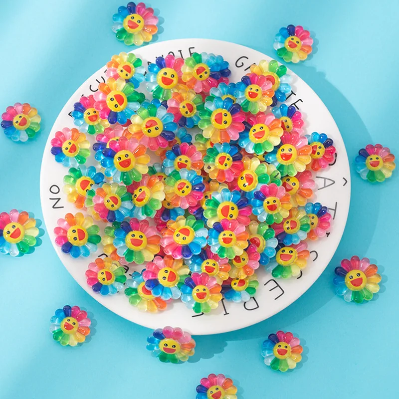 

20pcs Cartoon Flowers Resin Ornament DIY Craft Supplies Phone Shell Patch Arts Material Fridge Magnets Decor Home Accessories