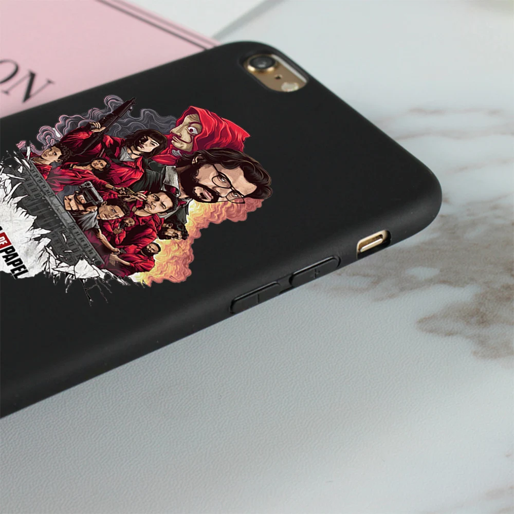 

Spain TV Money Heist House Paper La Casa de papel Phone Case for iPhone 8 7 6 6S Plus X 5S SE 2020 XR 11 12 Pro mini pro XS MAX